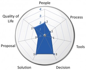 Typical company’s score plotted on Lohfeld 7-Axis Diagram